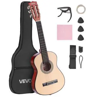 VEVOR Classical Guitar 30 in Guitar Beginner Starter Kit Nylon Strings Natural
