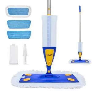 VEVOR Spray Mop Refillable Water Tank Washable Microfiber Pad for Hardwood Floor