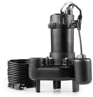 VEVOR Submersible Sewage Pump 1/2 HP Cast Iron Sewage/Effluent Pump 4800 GPH