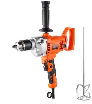 VEVOR Drill Mixer 1100W 0-850RPM Corded Electric Drill Mixer Set Concrete Mixers