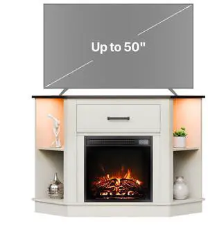 VEVOR Fireplace TV Stand 18-inch Electric Fireplaces for TVs up to 50 inches