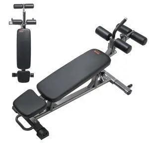 VEVOR Sit Up Bench Curved Ab Bench 4 Adjustable Height Reverse Crunch Handle
