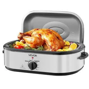 VEVOR Electric Roaster Oven 18QT Electric Turkey Roaster with Self-Basting Lid