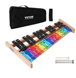 VEVOR Glockenspiel Xylophone 27 Notes Percussion Instrument with Colorful Keys