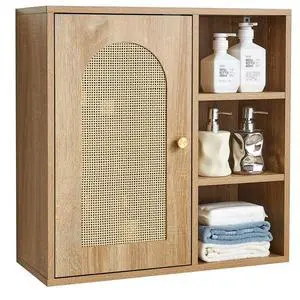 VEVOR Bathroom Wall Cabinet Over Toilet Storage Medicine Cabinet Door & Shelves