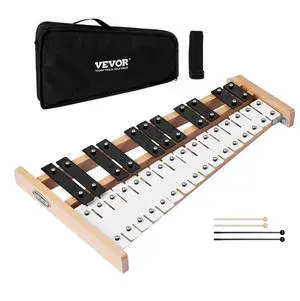 VEVOR Glockenspiel Xylophone 27 Notes Percussion Instrument with Metal Keys