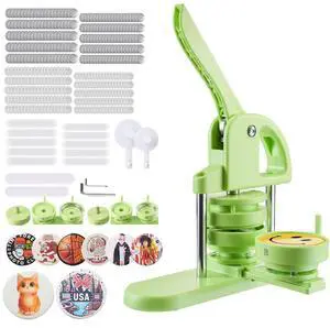 VEVOR Button Maker Machine Plastic Pin Maker 2.28/2.95 inch with 200pcs Parts