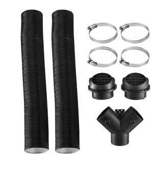 VEVOR Diesel Heater Pipe Duct Vent Kit 3-inch Parking Heaters Air Ducts Vent Kit