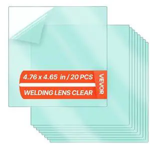 VEVOR Welding Helmet Outer Cover Lens 20PCS 4.76" x 4.65" Outer Replacement Lens
