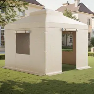 VEVOR Winter Gazebo Cover Fits 10 x 10 ft Double Roof Gazebos Mesh with Windows