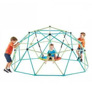 VEVOR Climbing Dome 10FT Geometric Dome Climber with Saucer Swing 1000LBS Loads