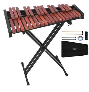 VEVOR Glockenspiel Xylophone 32 Notes Wooden Percussion Instrument with Stand