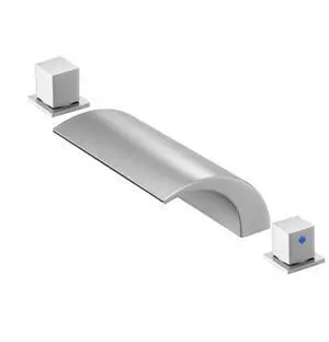 VEVOR Roman Tub Faucet 3 Hole Waterfall Bathtub Faucet Temperature Control