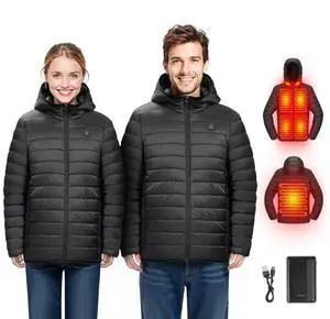 VEVOR Heated Jacket for Men with 7.4V Battery Pack Winter Soft Shell Liner XL