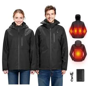VEVOR Heated Jacket for Men with 7.4V Battery Pack Winter Soft Shell S