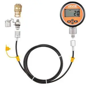 VEVOR Digital Hydraulic Pressure Test Coupling Kit 10000PSI Gauge Coupling Hose
