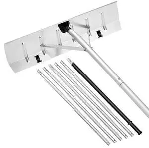VEVOR 7.5-20 ft Snow Roof Rake with Wheels 26 in Aluminum Blade Lightweight