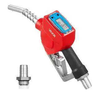 VEVOR 1 in Barb Digital Fuel Nozzle 3/16 in Spout Auto Shut Off Gas Nozzle