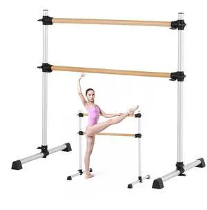 4Ft Ballet Barre Freestanding Portable Fitness Dance Bar Height Adjustable