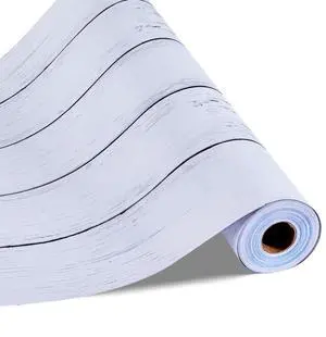 VEVOR Peel and Stick Wallpaper 17.7x590.5 in White Wood Textured Waterproof