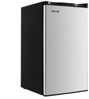 VEVOR Mini Fridge 3.2 Cu.Ft Single Door Compact Small Refrigerator Stainless