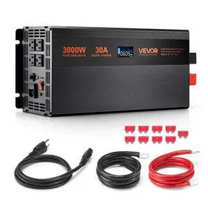 Sump Pump Battery Backup System 3000W LCD Auto Switches to Battery Inverter