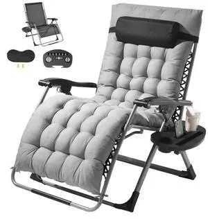 VEVOR Zero Gravity Chair 33" Zero Gravity Recliner Lounge Chair Indoor & Outdoor