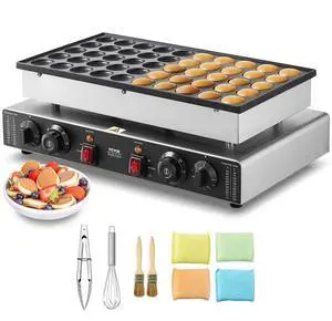 VEVOR 50PCS 43mm Mini Dutch Pancake Maker Commercial Dorayaki Baker 1700W
