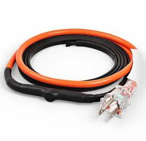 Self-Regulating Pipe Heating Cable 3FT 5W/FT Heat Tape with Thermostat