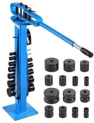 VEVOR Manual Pipe Bender, Pipe Tube Bender with 14 Bending Dies, 200° Heavy-Duty Tube Bending Tool for Copper Aluminum Iron Pipes, Ideal for HVAC Air Conditioning Refrigerator Auto Repair
