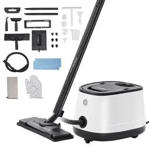 1500W  Steam Cleaner Multipurpose Steamer with 27 AccessoriesHousehold Steamer with 51 oz Large Water Tank  for Cleaning, Heavy Duty Rolling Cleaning Machine for Carpet, Floors, Windows and Cars