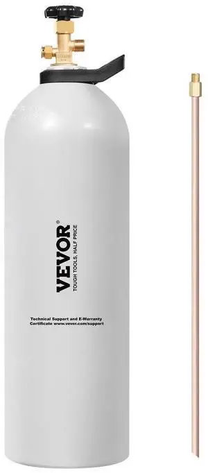 CO2 Tank 20 lbs New Aluminum Alloy Gas Cylinder with Siphon Tube DOT Approved