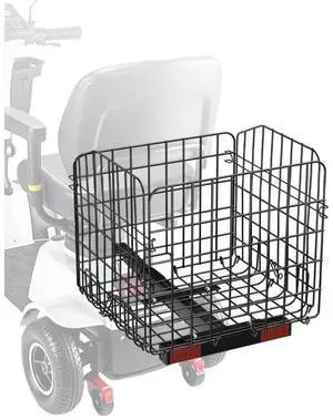 Scooter Rear Basket Folding Basket 1-inch Receiver Pride Mobility Scooter