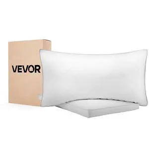 VEVOR Bed Pillows 2 Pack King Size Goose Down Fluffy Pillows for Sleeping