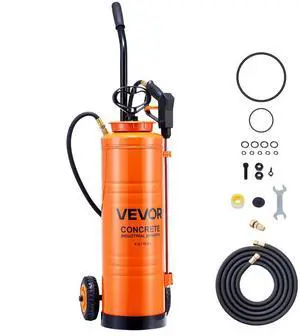 VEVOR Stainless Steel Industrial Sprayer with Cart 5 Gal Hand Pump Sprayer