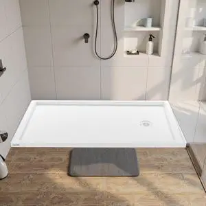 VEVOR Shower Pan 60 L x 30 W Single Threshold Shower Base Right Drain