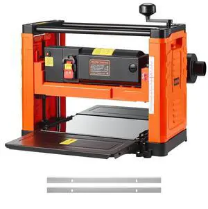 VEVOR Thickness Planer Two-Blade Power Benchtop Planer Woodworking 1800W 13 in