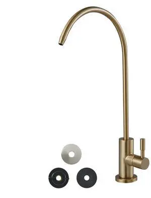 VEVOR Reverse Osmosis Brushed Gold Lead-Free Drinking Water Filter Faucet