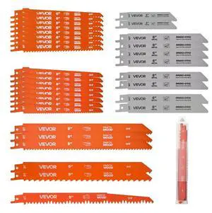 VEVOR Reciprocating Saw Blades 32-Piece Bi-Metal for Cutting Metal and Wood