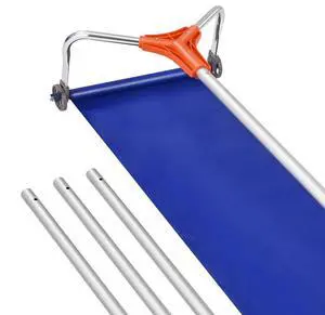 VEVOR 4.1-17.2 ft Snow Roof Rake 17 in Aluminum Blade with Wheels & Snow Slide
