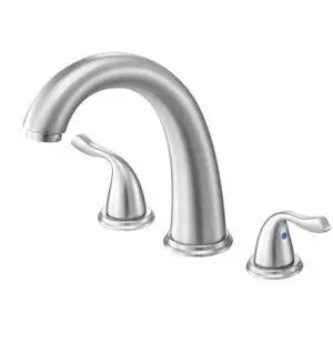 VEVOR Roman Tub Faucet 3 Hole Gooseneck Waterfall Bathtub Faucet High Arc Spout