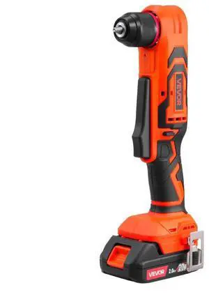 VEVOR Right Angle Drill 3/8 Inch Chuck 90 Degree Cordless Right Angle Drill