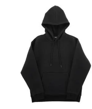 VEVOR Men Pullover Hoodie Large Size Black Fleece Pullover Hooded Sweatshirt