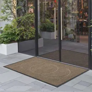 VEVOR Front Door Mat 47 x 32 in Commercial Floor Mat Modern Stylish Carpet Brown