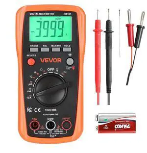 VEVOR Digital Multimeter 4000 Counts Auto-Ranging TRMS Voltage Current Tester