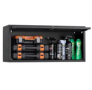 VEVOR Metal Wall Cabinet 120 lbs per Shelf Garage Wall Cabinet with Up-Flip Door