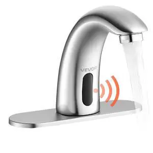VEVOR Touchless Bathroom Sink Faucet Automatic Motion Sensor 9/16 Brushed Nickel