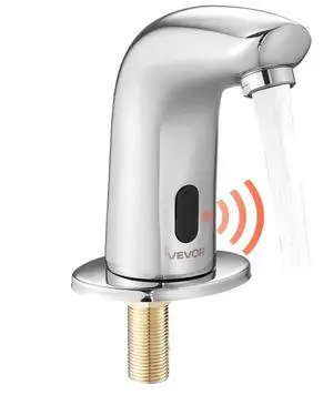 VEVOR Touchless Bathroom Sink Faucet Sensor Cold Water Chrome Commercial 9/16