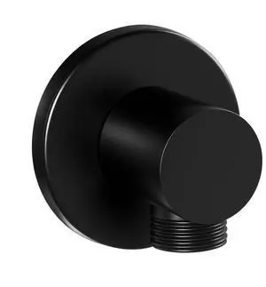VEVOR Wall Mounted Supply Elbow Brass Round Wall Supply Elbow Matte Black