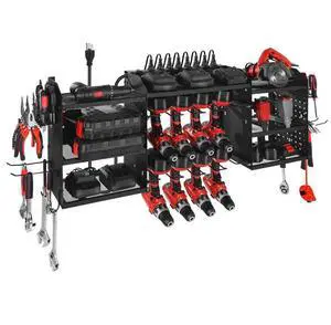 VEVOR Power Tool Organizer with Charging Station 8 Outlets Drill Storage Rack